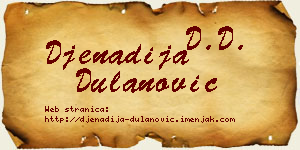Đenadija Dulanović vizit kartica